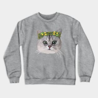 Flower Cat Crewneck Sweatshirt